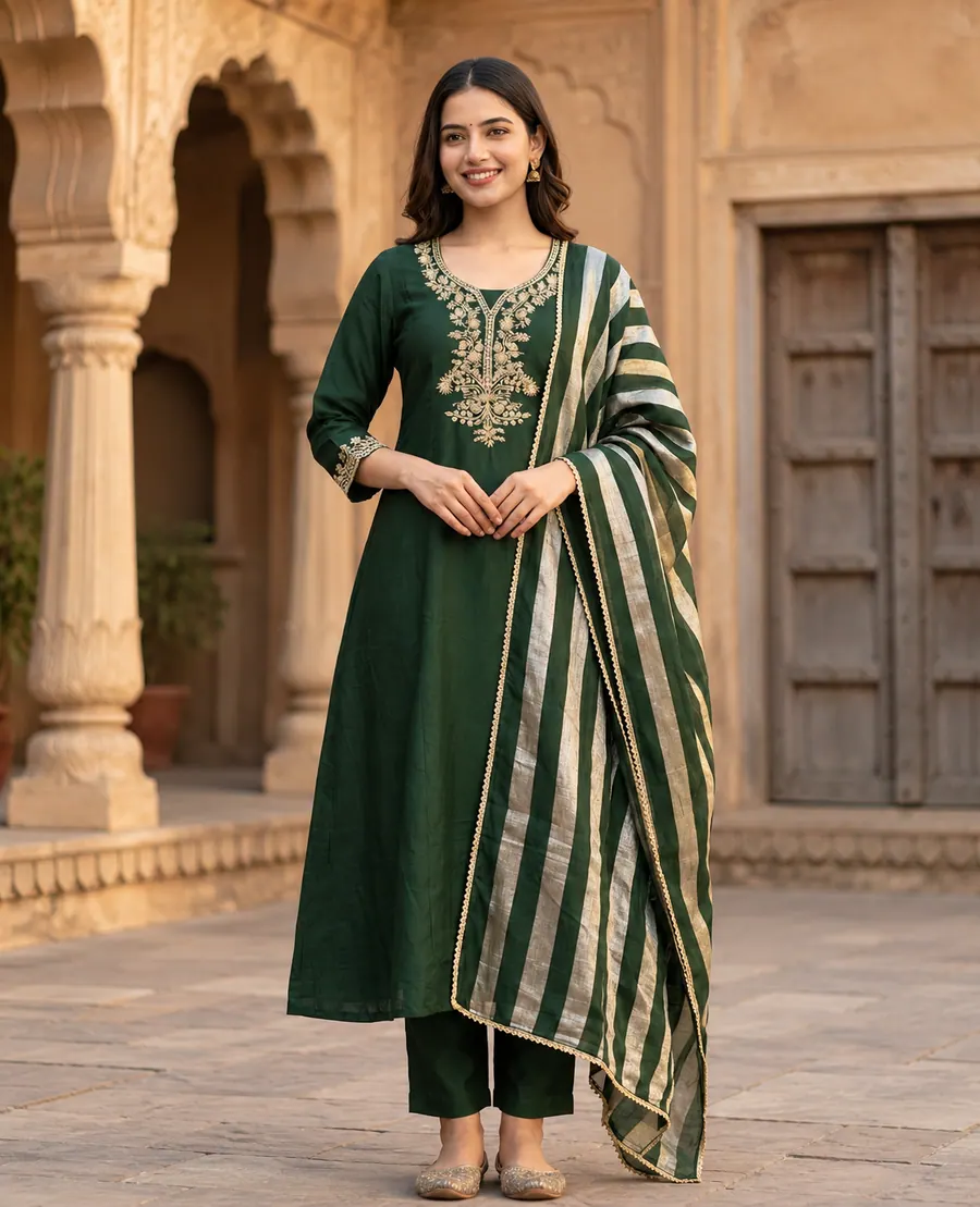Kurti Pant Dupatta Sets Design 4